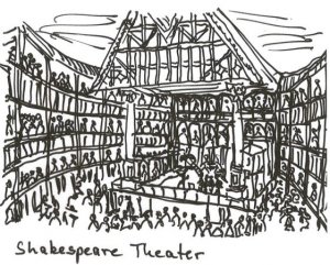 shakespeare theater zeichnung gesine